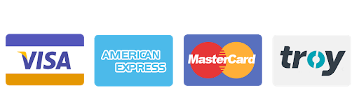 Visa, American Express, MasterCard, Troy ile Güvenli Ödeme